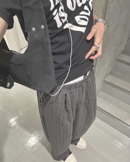 ストライプカジュアルルーズパンツ HS0083