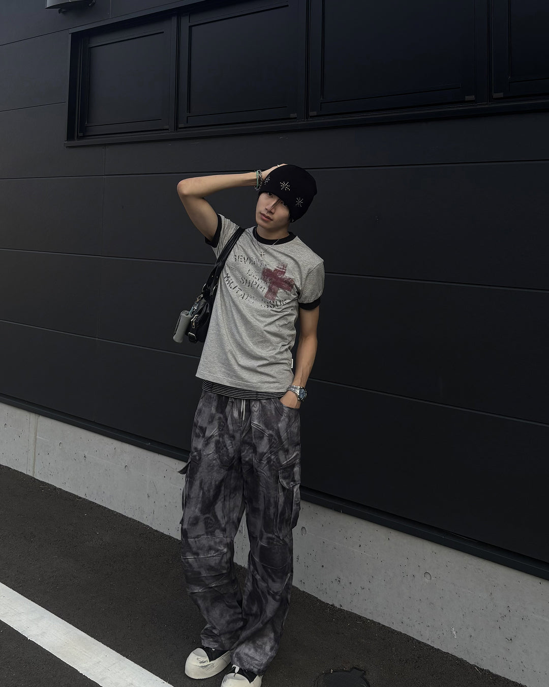 シンプルリブニット帽 HS0101