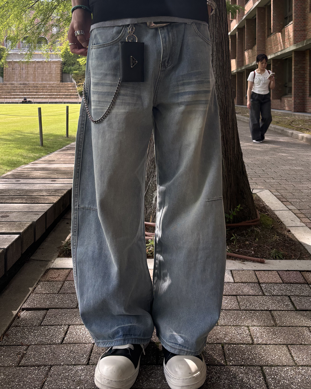 バックラインワイドレッグパンツ HS0110