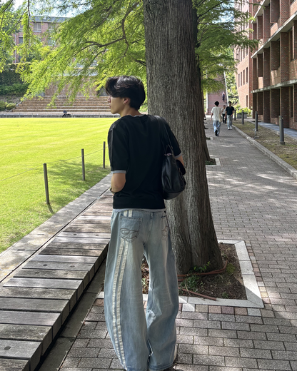バックラインワイドレッグパンツ HS0110