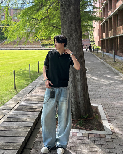 バックラインワイドレッグパンツ HS0110