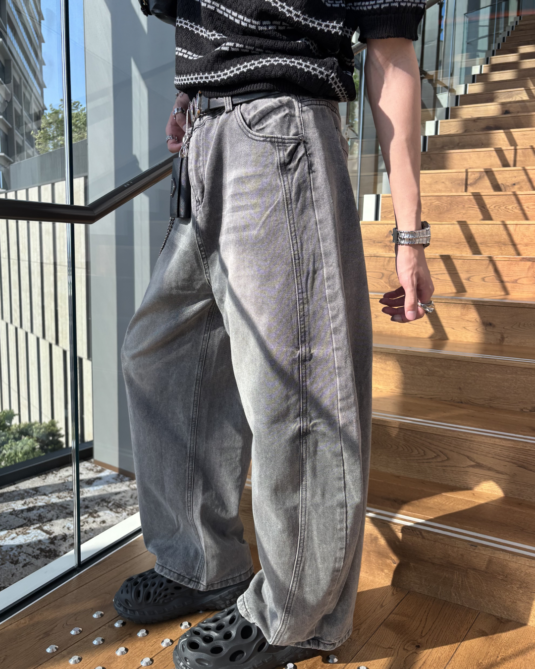 ウォッシュドグレーカーブパンツ HS0114 – YOLO（ヨロ）｜ファッション通販