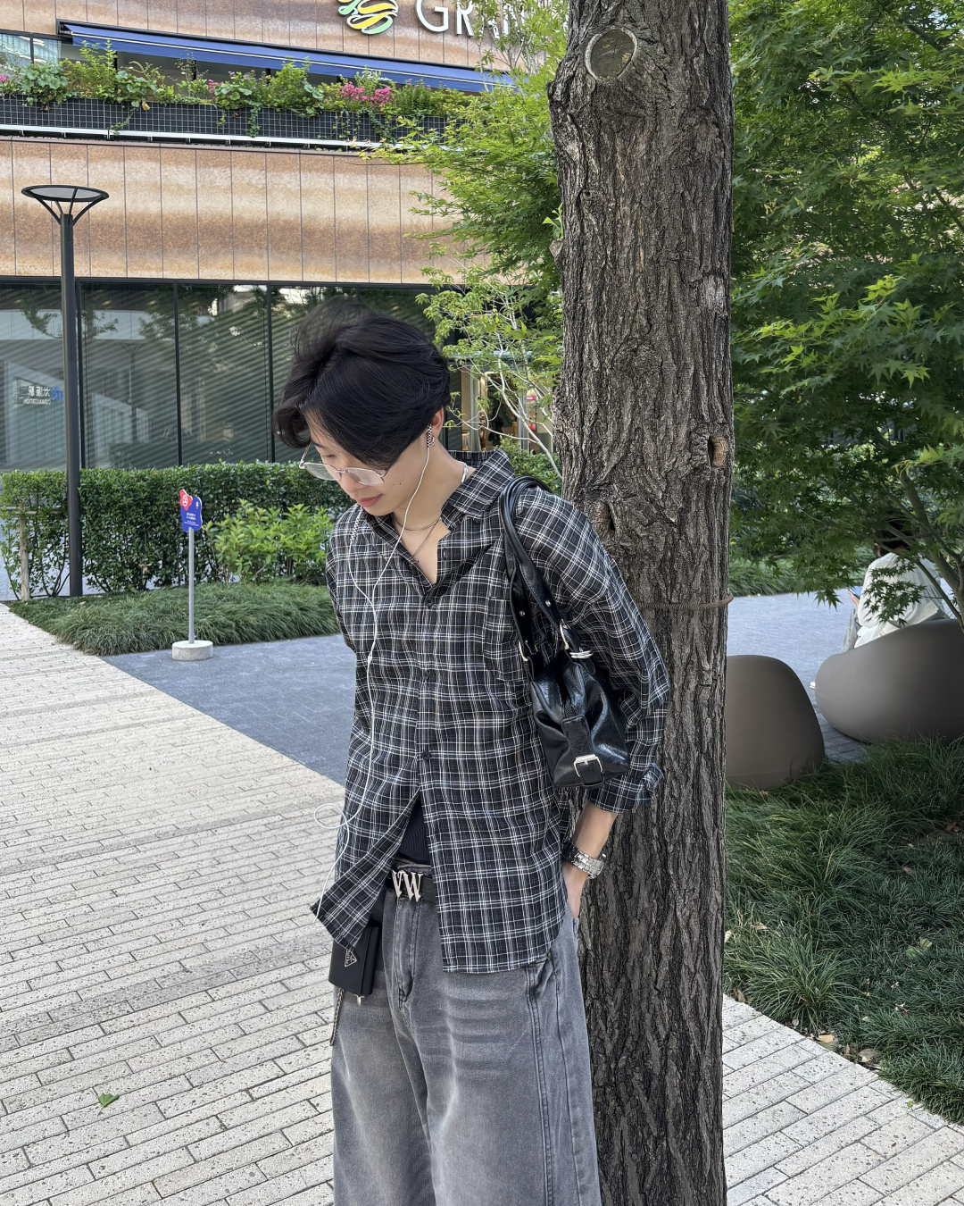 長袖チャックシャツ HS0120