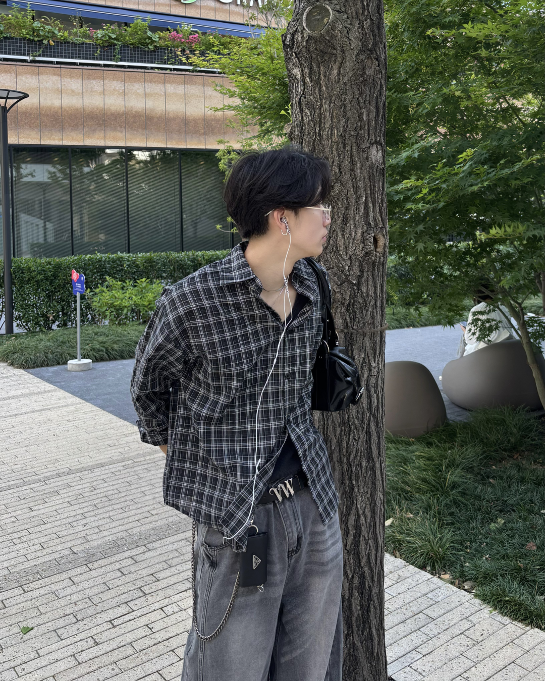 長袖チャックシャツ HS0120