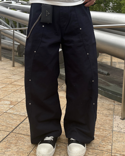 スタッズデザインカーブシルエットカーゴパンツ
HS0121