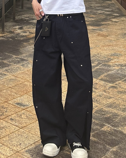 スタッズデザインカーブシルエットカーゴパンツ
HS0121