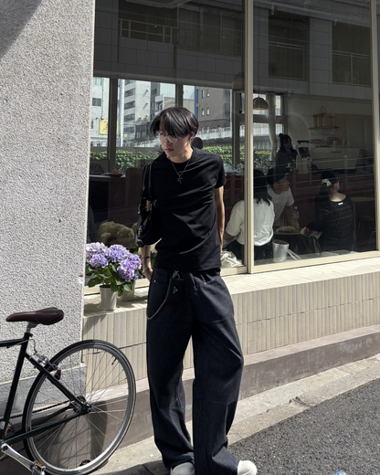 ストライプフロントポケットデザインデニムパンツ
HS0123