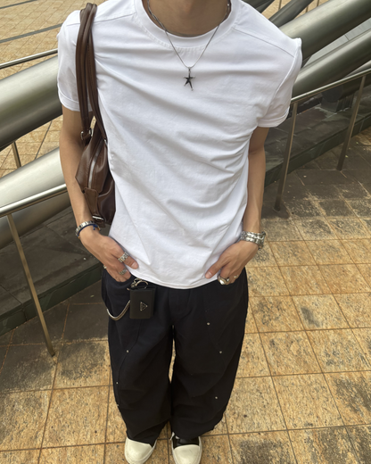タイトハーフスリーブラウンドネックTシャツ
HS0126