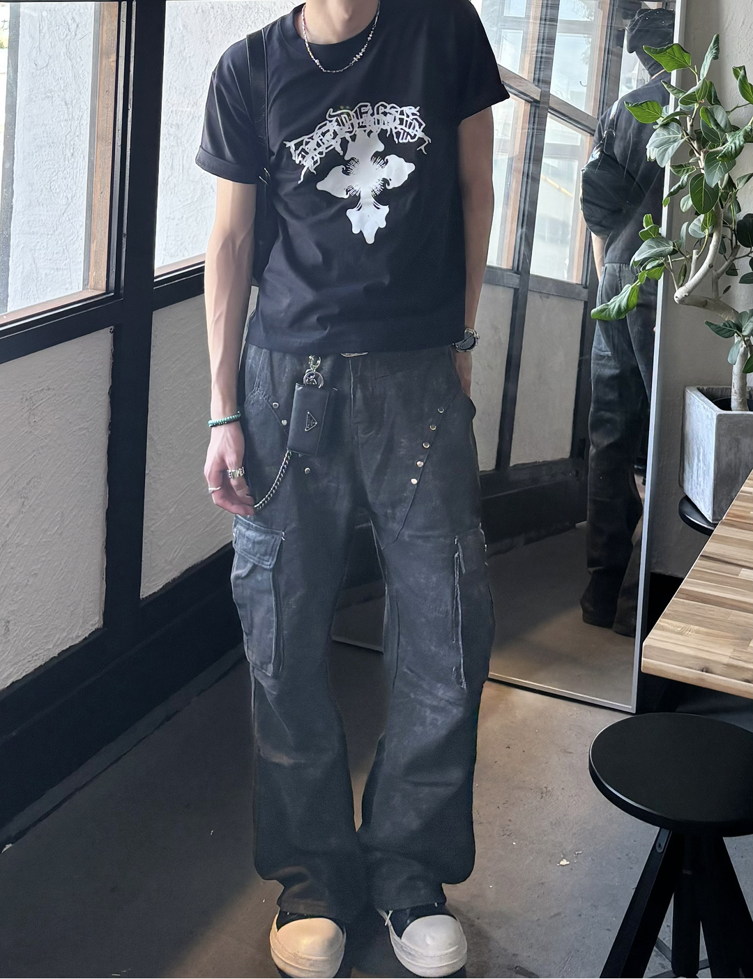 ゴシッククロスグラフィックTシャツ HS0127