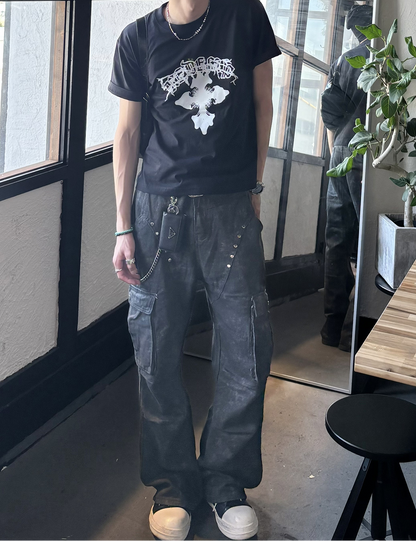 ゴシッククロスグラフィックTシャツ HS0127