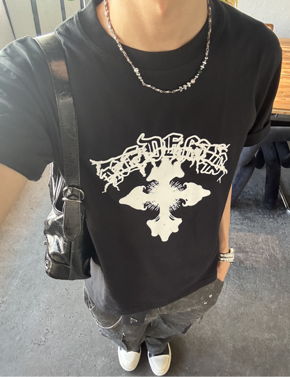 ゴシッククロスグラフィックTシャツ HS0127
