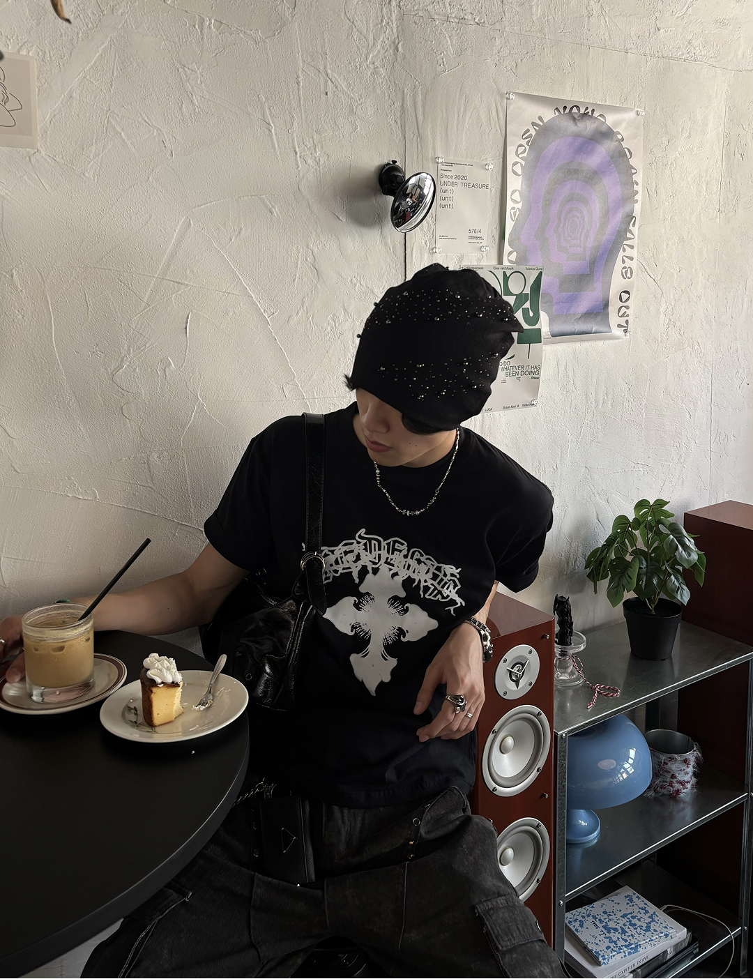 ゴシッククロスグラフィックTシャツ HS0127