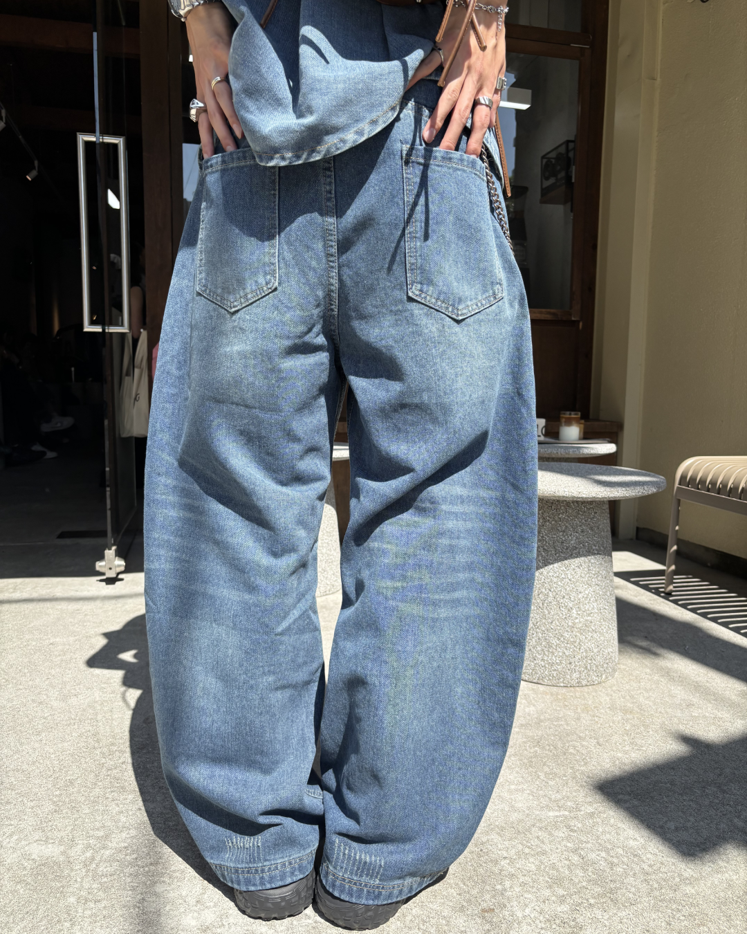 カーブシルエットデニムパンツ HS0135
