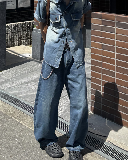 カーブシルエットデニムパンツ HS0135