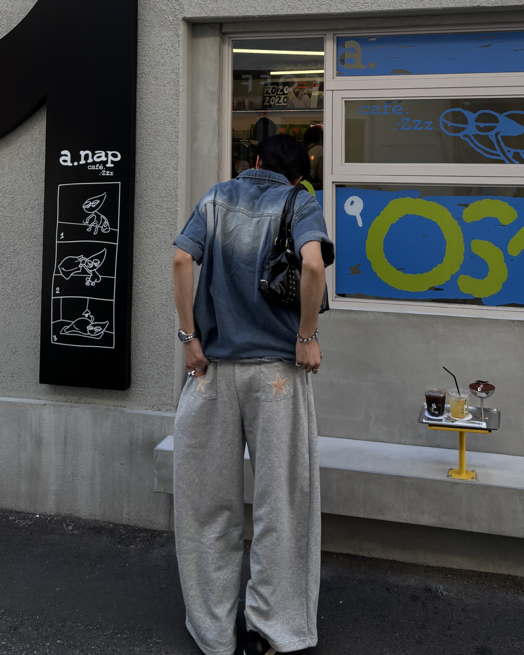 スターデザインスウェットパンツ HS0143