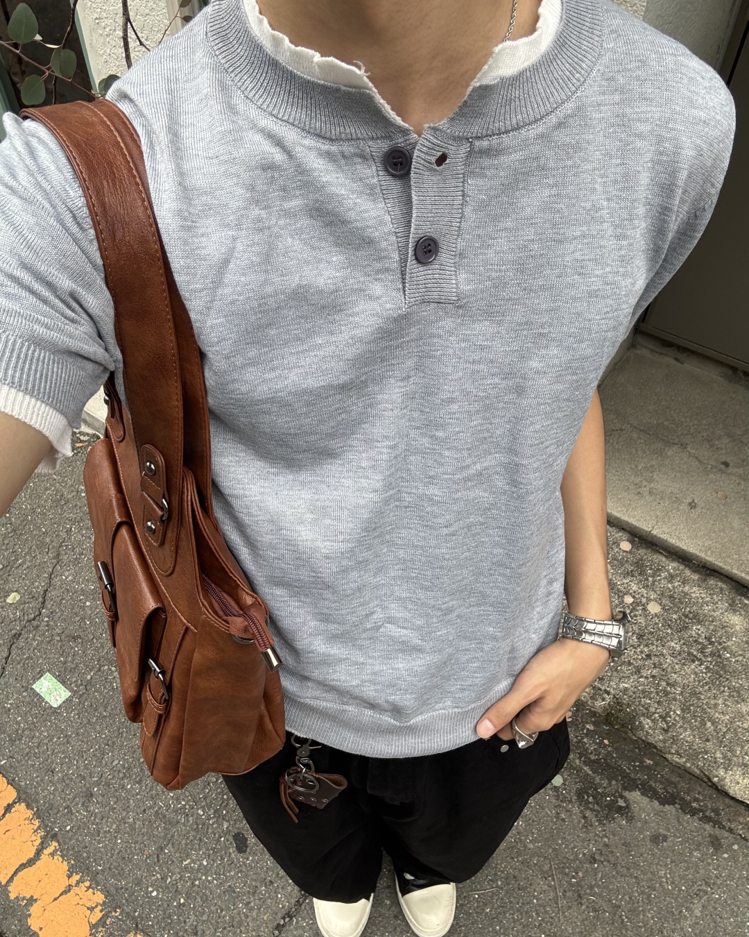 ツイストシルバーチェーンネックレス HS0148