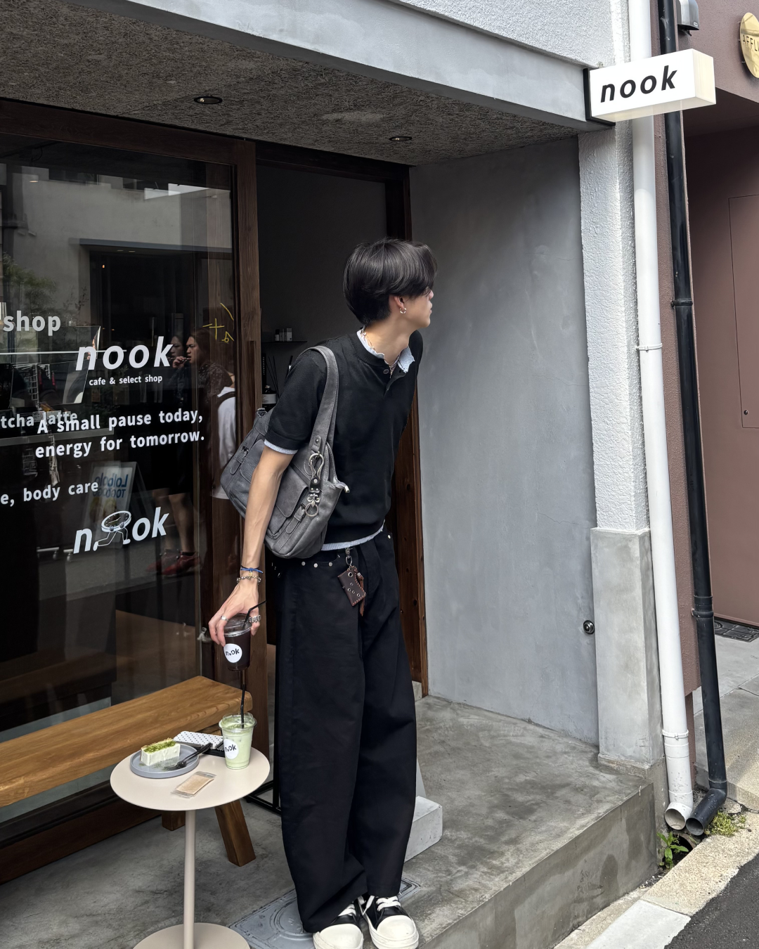 フェイクネックレイヤードポロ HS0149