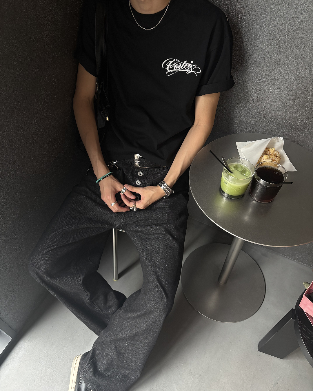 レタープリントサマーTシャツ HS0187