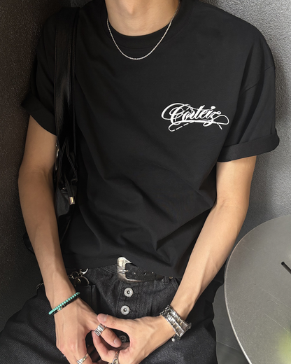 レタープリントサマーTシャツ HS0187