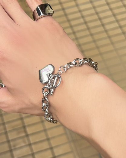 ハートマンテルチェーンブレスレット HS0197