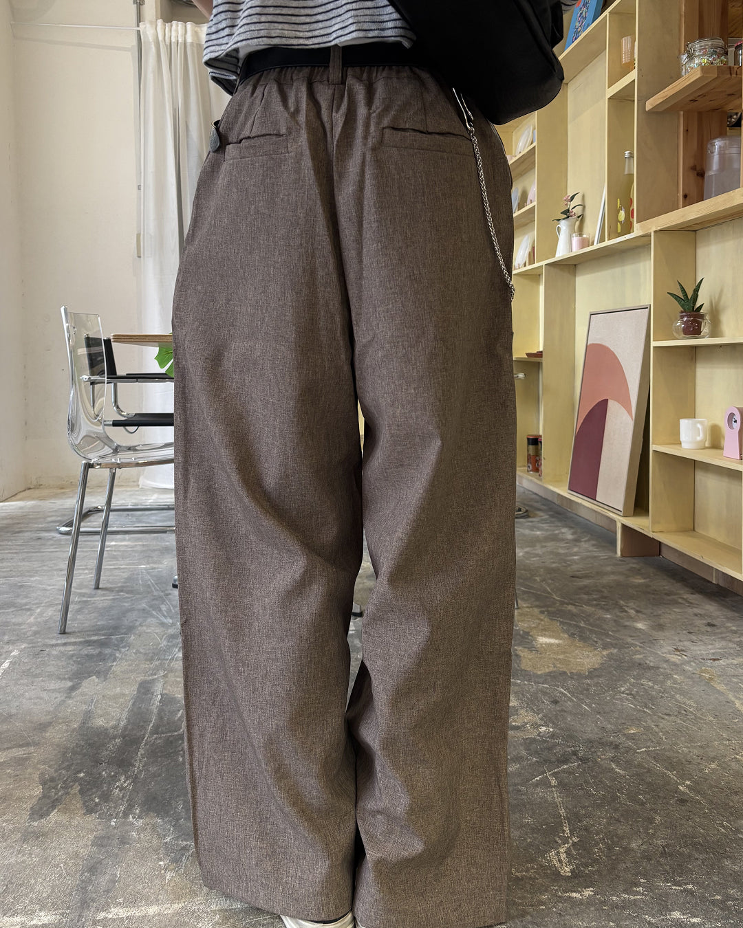 ボタンディテールワイドパンツ HS0202