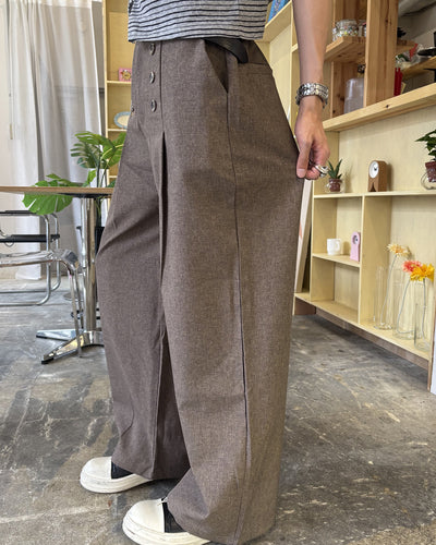 ボタンディテールワイドパンツ HS0202