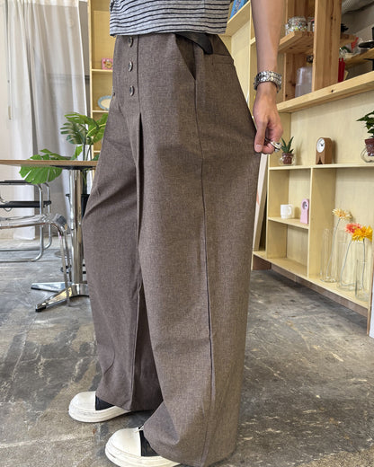 ボタンディテールワイドパンツ HS0202