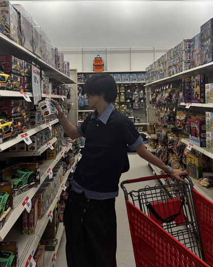 チェックレイヤード半袖シャツ HS0210