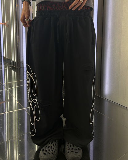 ローズラインレイヤードスウェットパンツ HS0211