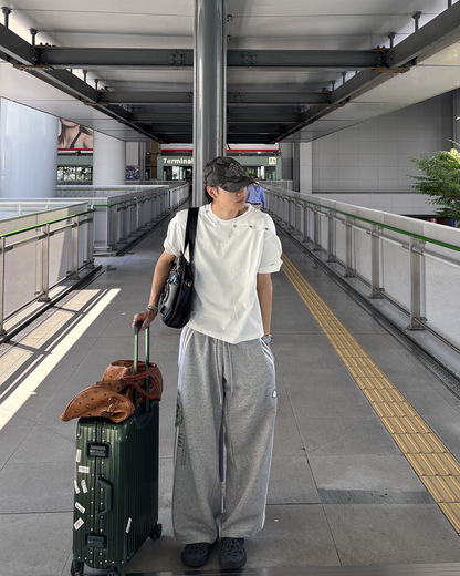 サイドロゴワイドスウェットパンツ HS0212