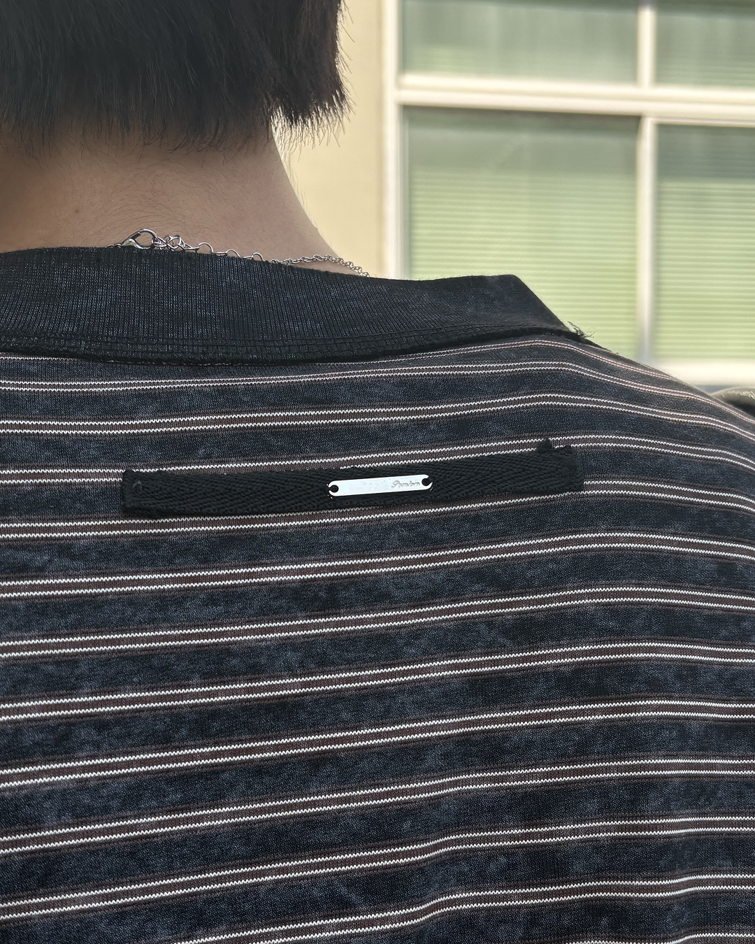 ストライプクルーネックTシャツ HS0234