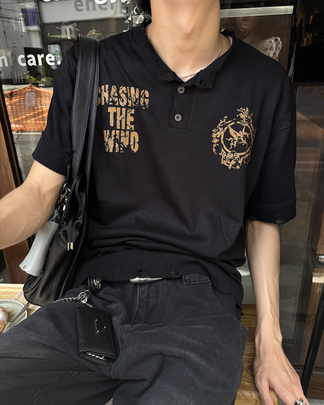 アメリカンヘンリーネックTシャツ HS0235