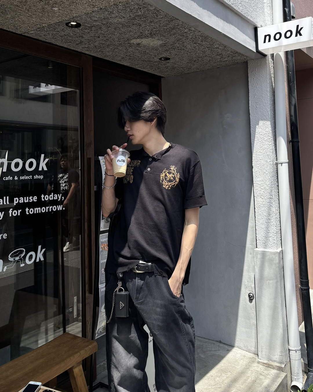 アメリカンヘンリーネックTシャツ HS0235