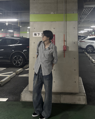 ヴィンテージウォッシュワイドデニムパンツ HS0281