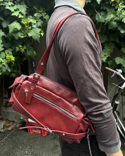 フロントジップショルダーバッグ HS0289