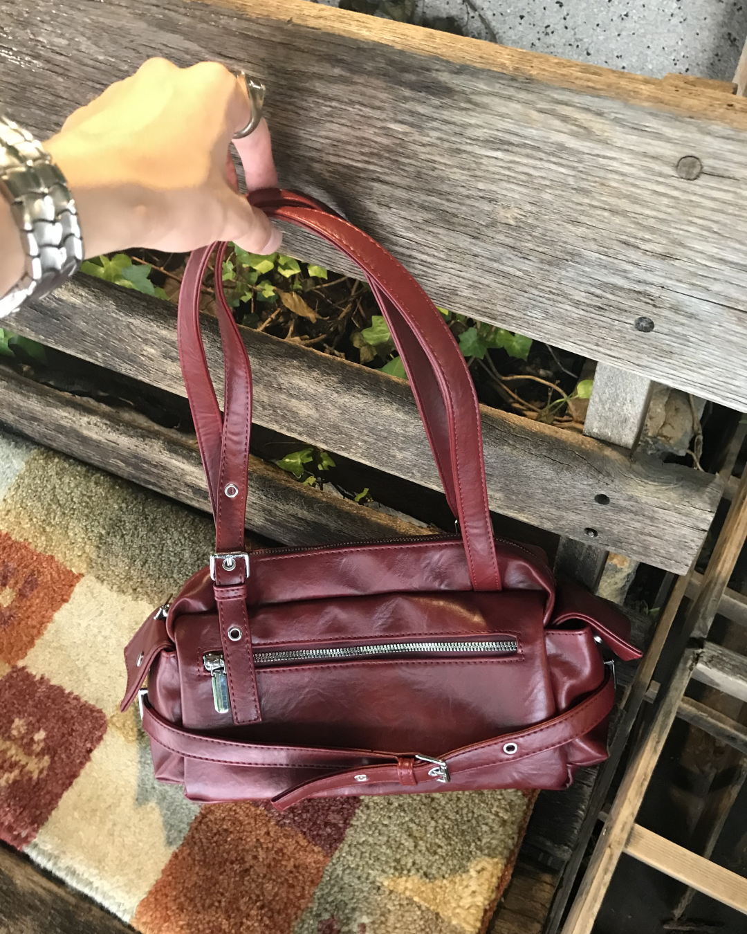 フロントジップショルダーバッグ HS0289