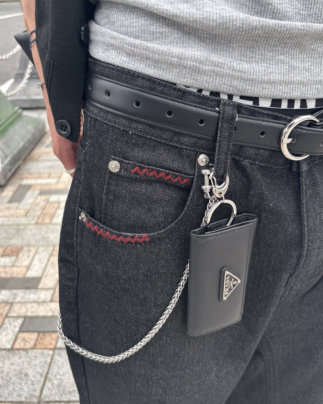 ステッチアクセントワイドフレアデニム HS0306