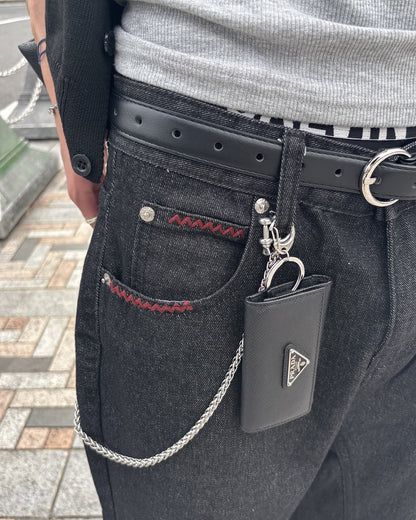 ステッチアクセントワイドフレアデニム HS0306