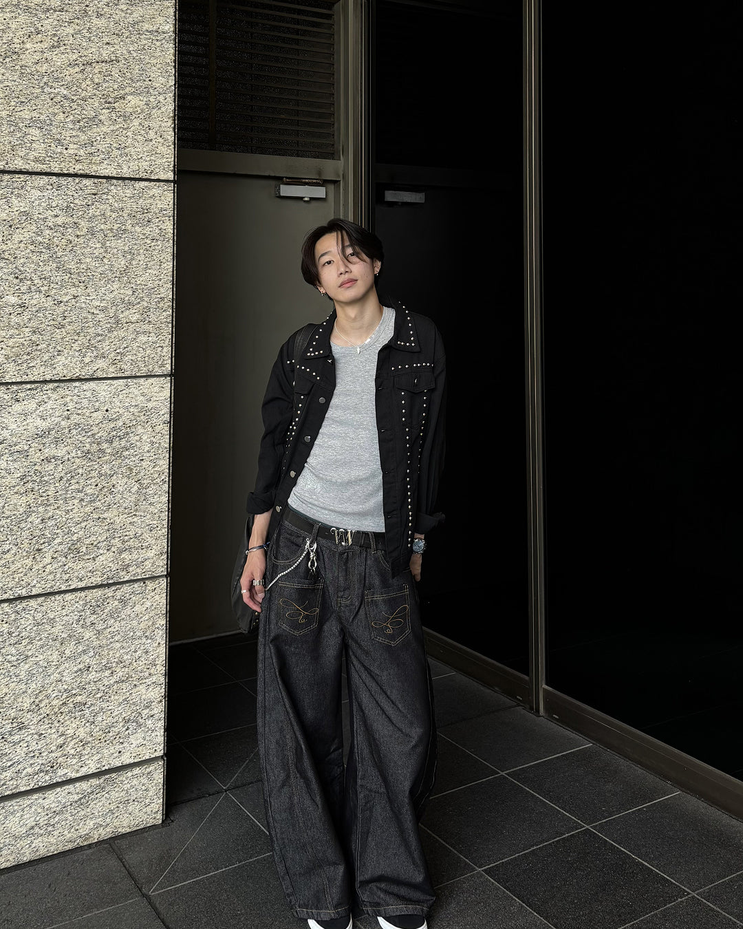 オーバルスネークチェーンネックレス HS0312