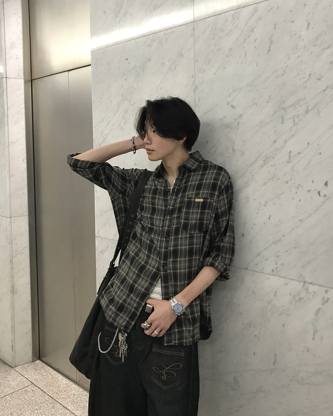 フランネルチェックシャツ HS0318
