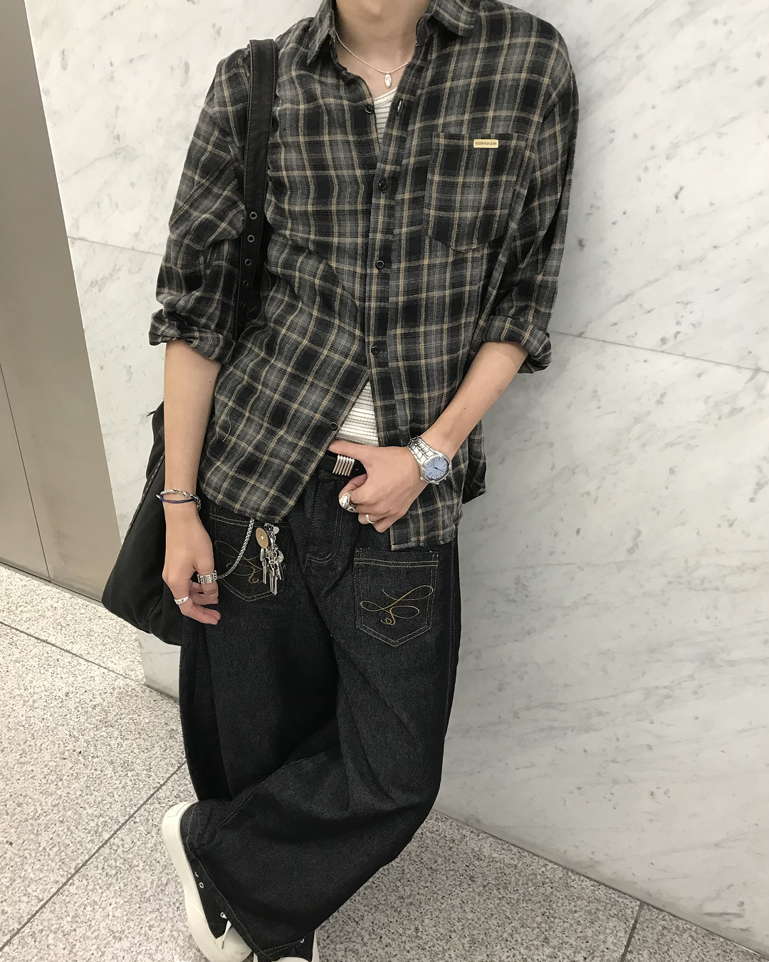 フランネルチェックシャツ HS0318