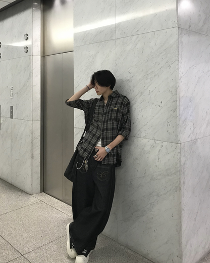 フランネルチェックシャツ HS0318