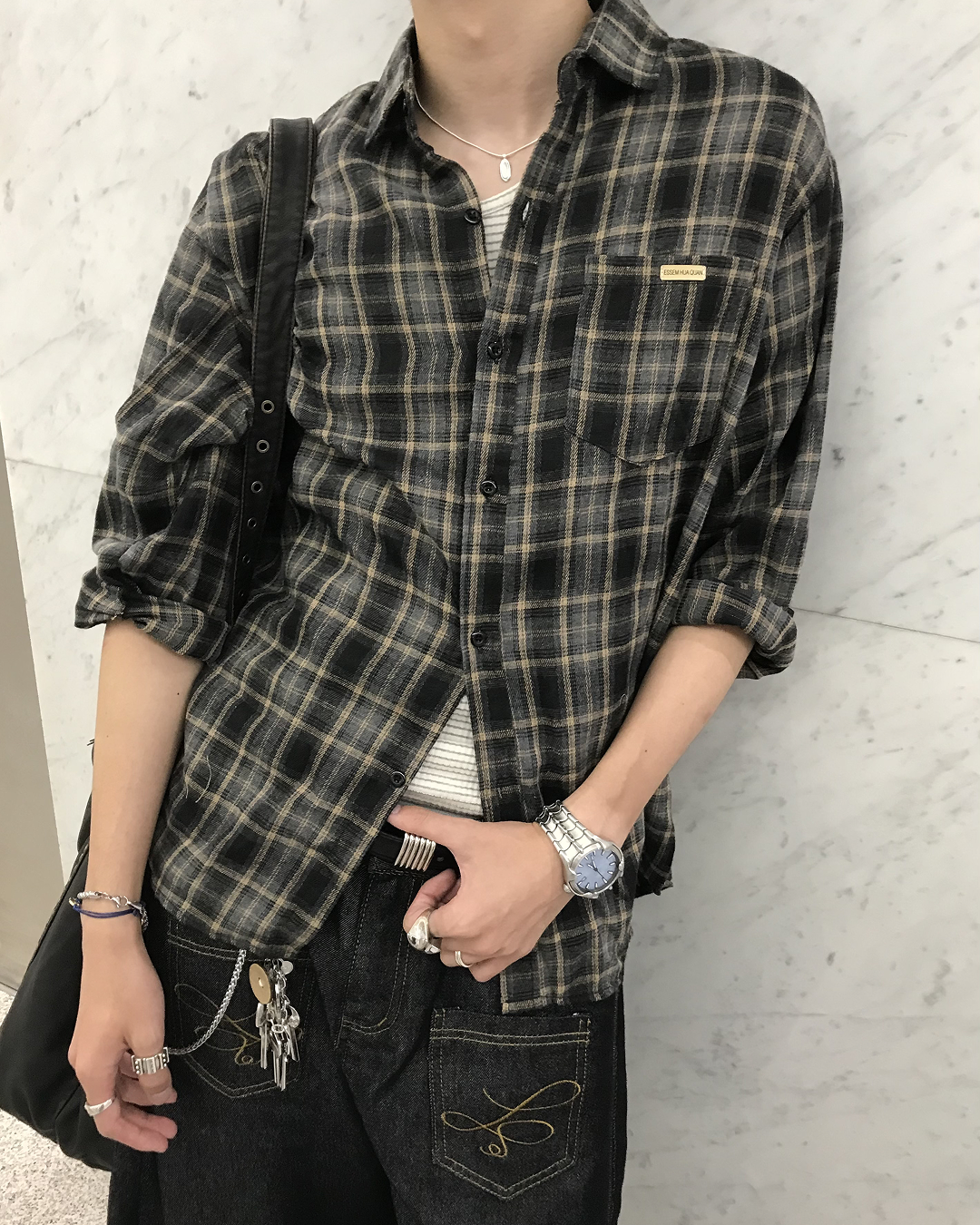 フランネルチェックシャツ HS0318