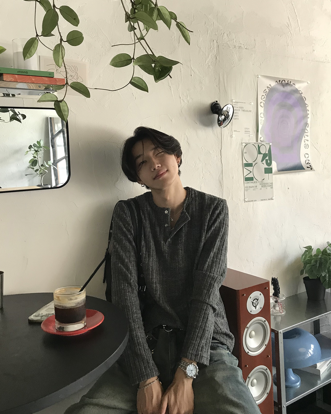 ヘンリーネックニットロングスリーブ HS0322