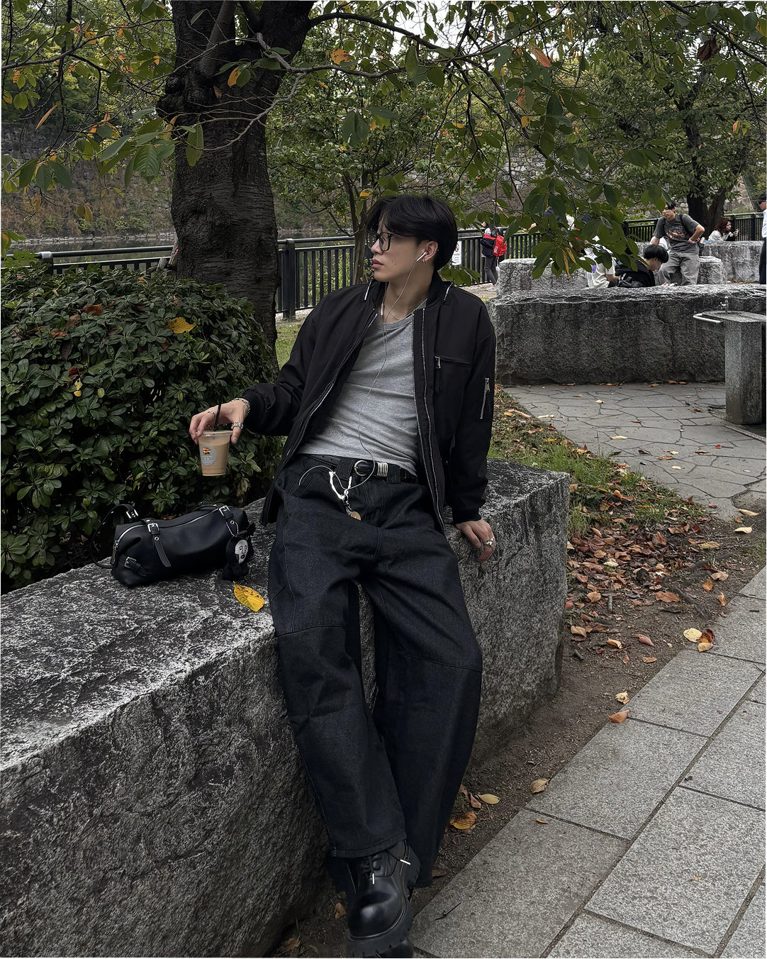 バレルレッグカーブワイドパンツ HS0344