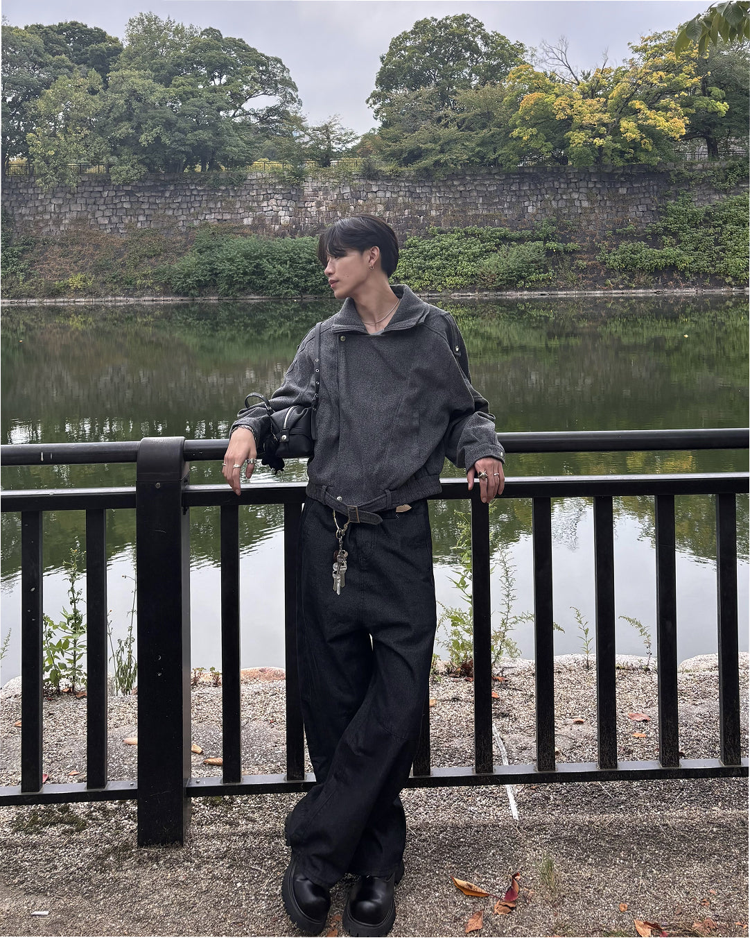 バレルレッグカーブワイドパンツ HS0344