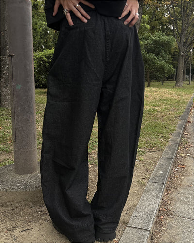バレルレッグカーブワイドパンツ HS0344