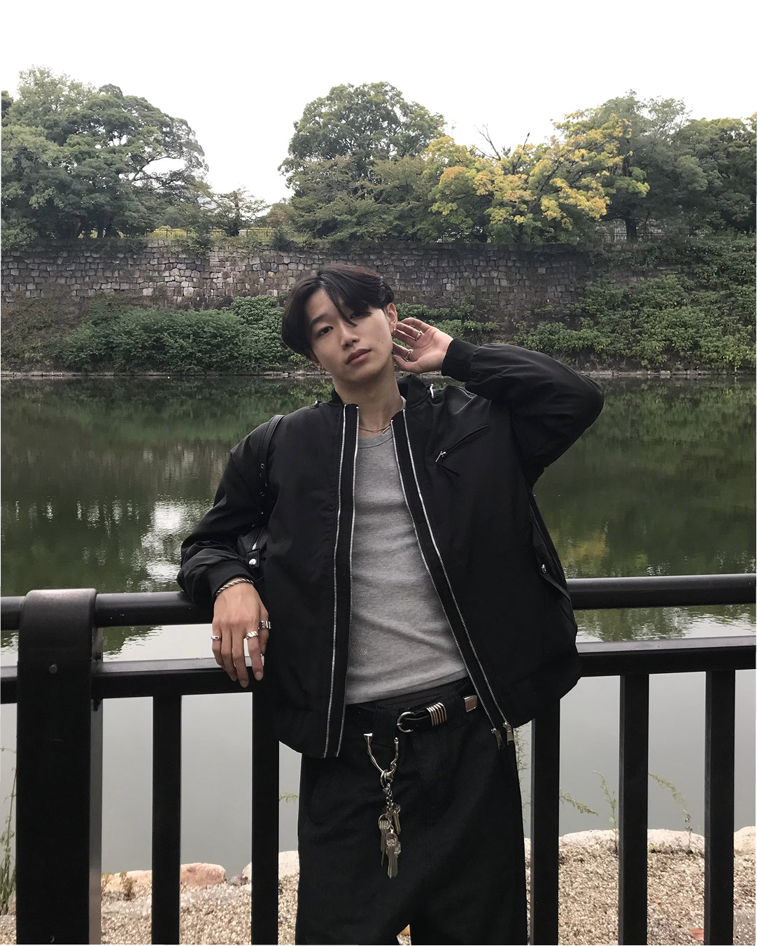 バレルレッグカーブワイドパンツ HS0344