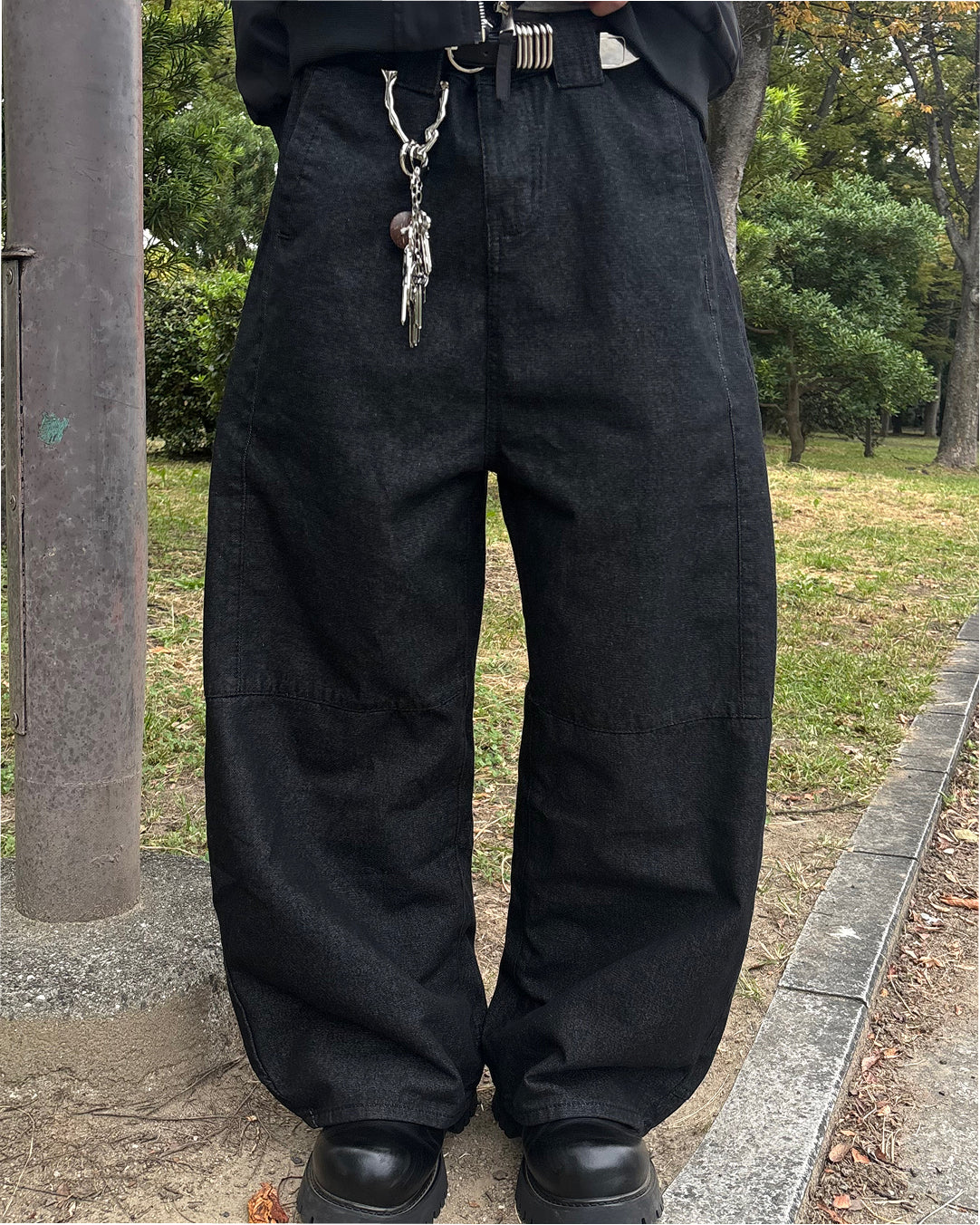 バレルレッグカーブワイドパンツ HS0344