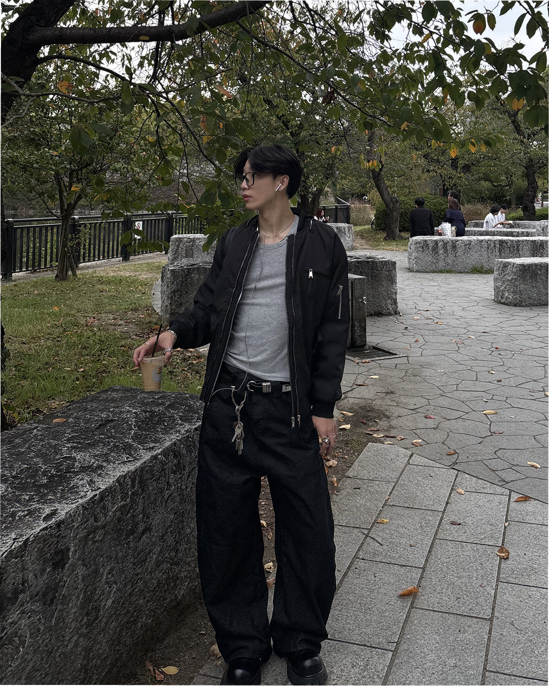 バレルレッグカーブワイドパンツ HS0344